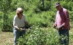 Nancy Gable and Dick Kellner - maintenance in Mill Pond Park