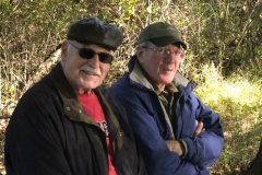 Dick Keller & John Holt taking a break during the invasive species assesment tour