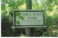Mill Pond Park sign made by Keith Hayes