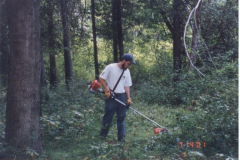 Tim Morris doing some trail maintenance